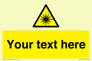 Custom Laser Hazard Sign